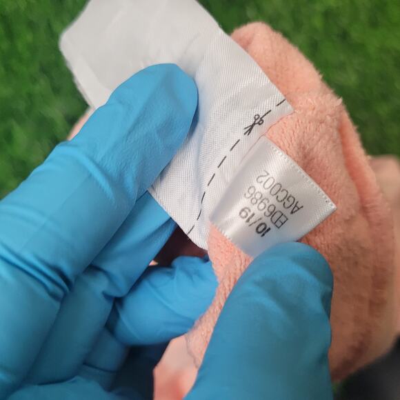 Adidas Classic 3-Stripe Crewneck Sweatshirt Womens Medium Peach Pink Logo - Picture 7 of 7